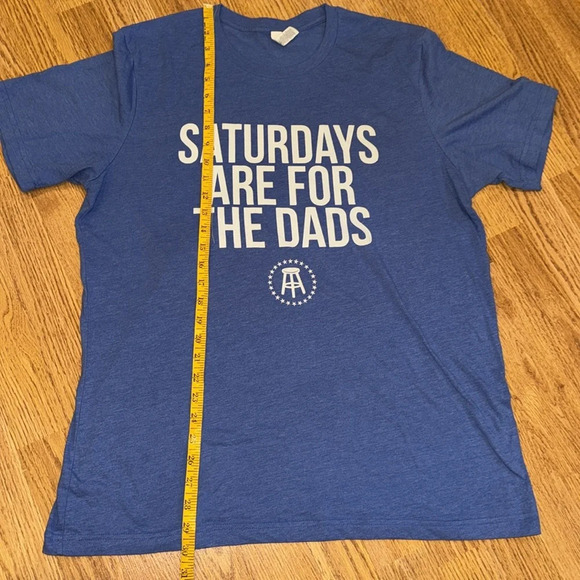 SATURDAYS ARE FOR THE DADS Barstool Sports Blue Short Sleeve TShirt Bella Canvas - Picture 2 of 16